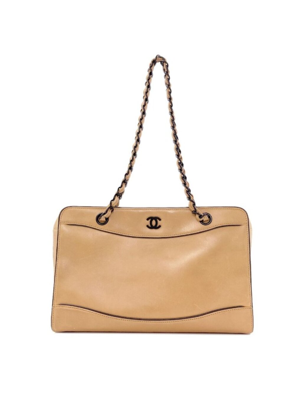 Chanel Chain Tote Bag Calfskin